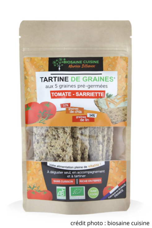 Tartines de graines tomate sarriette
