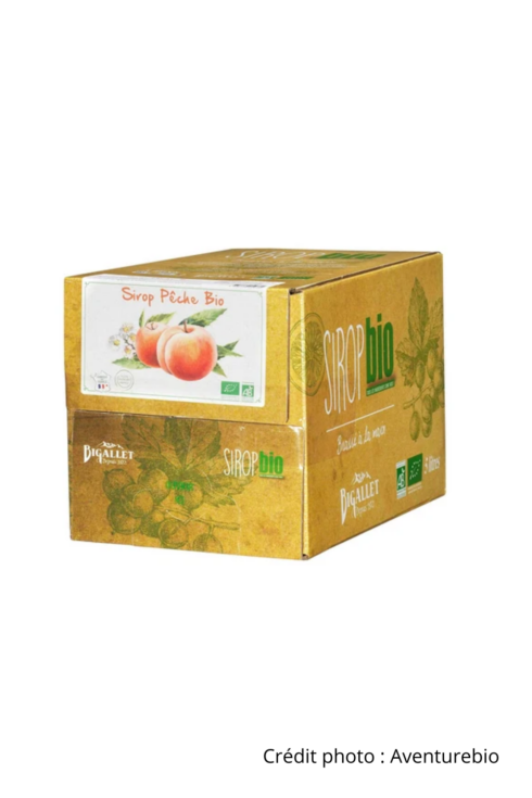 Sirop de pêche bio vrac