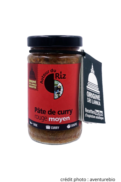 Pâte de curry rouge bio vegan