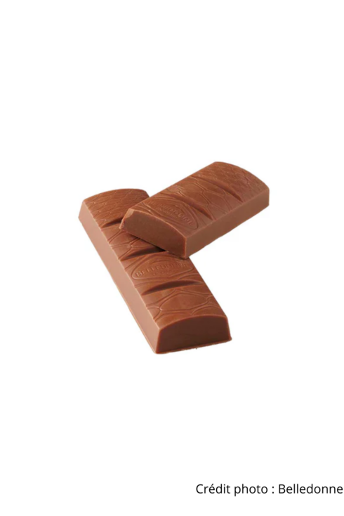 Barre chocolat au cœur lacté bio